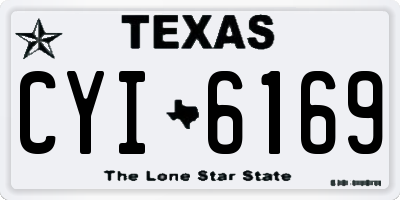 TX license plate CYI6169