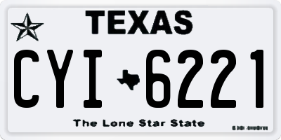 TX license plate CYI6221