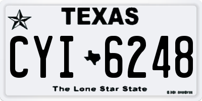 TX license plate CYI6248