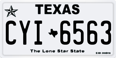 TX license plate CYI6563