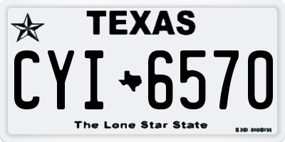 TX license plate CYI6570