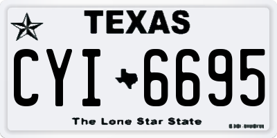 TX license plate CYI6695