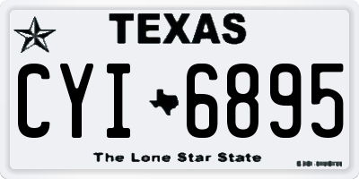 TX license plate CYI6895