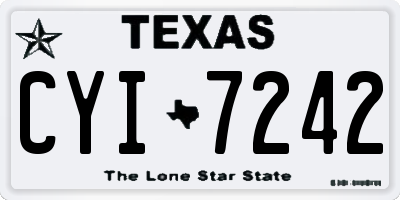 TX license plate CYI7242