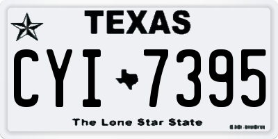 TX license plate CYI7395