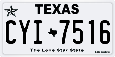 TX license plate CYI7516