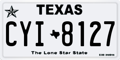 TX license plate CYI8127