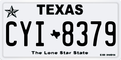 TX license plate CYI8379