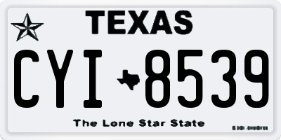 TX license plate CYI8539