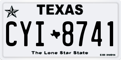 TX license plate CYI8741