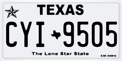TX license plate CYI9505