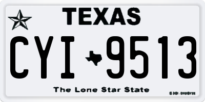 TX license plate CYI9513