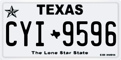 TX license plate CYI9596