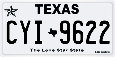 TX license plate CYI9622