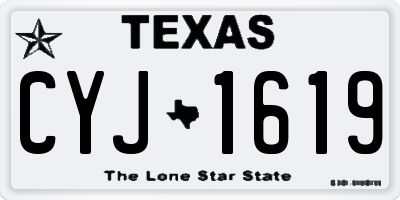 TX license plate CYJ1619
