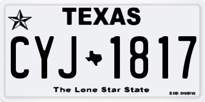 TX license plate CYJ1817