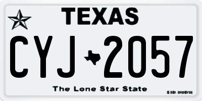 TX license plate CYJ2057