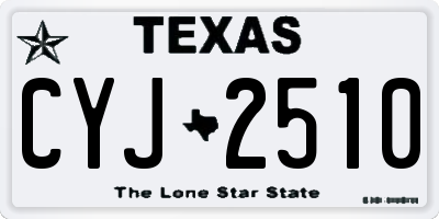 TX license plate CYJ2510