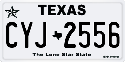 TX license plate CYJ2556