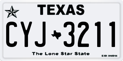 TX license plate CYJ3211