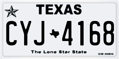 TX license plate CYJ4168