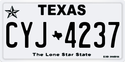 TX license plate CYJ4237