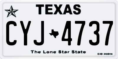 TX license plate CYJ4737