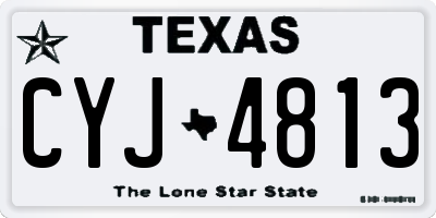 TX license plate CYJ4813