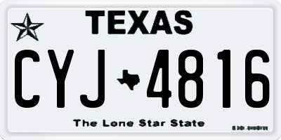 TX license plate CYJ4816