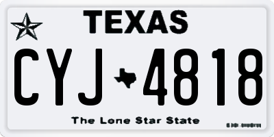 TX license plate CYJ4818