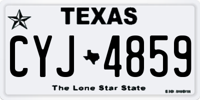 TX license plate CYJ4859