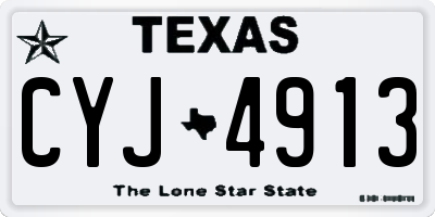 TX license plate CYJ4913