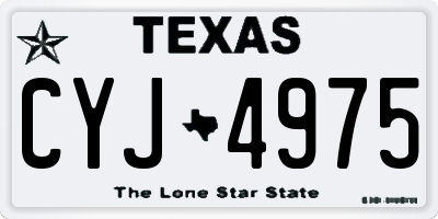 TX license plate CYJ4975