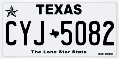 TX license plate CYJ5082