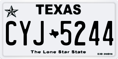 TX license plate CYJ5244
