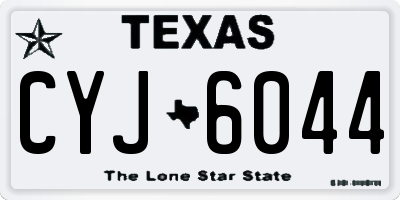 TX license plate CYJ6044