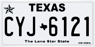 TX license plate CYJ6121