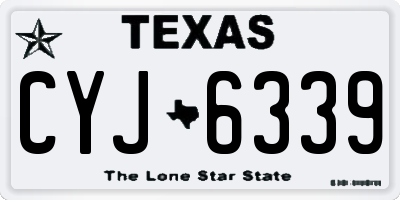 TX license plate CYJ6339
