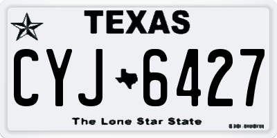 TX license plate CYJ6427