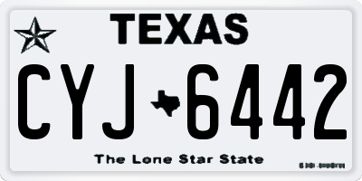 TX license plate CYJ6442
