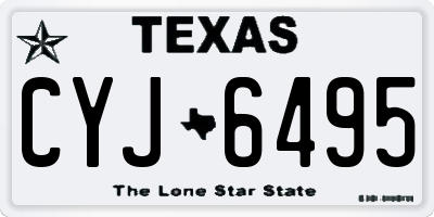 TX license plate CYJ6495