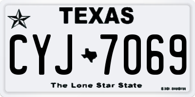 TX license plate CYJ7069