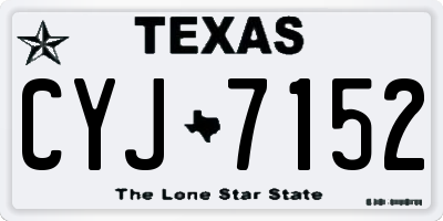 TX license plate CYJ7152