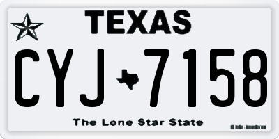 TX license plate CYJ7158