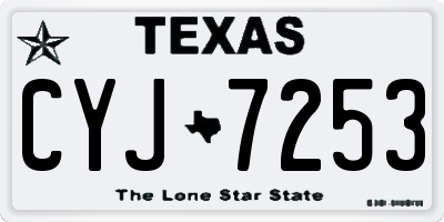 TX license plate CYJ7253