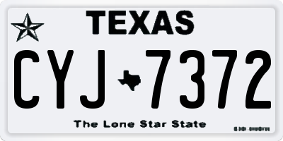 TX license plate CYJ7372