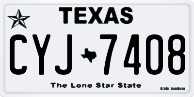 TX license plate CYJ7408