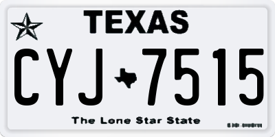 TX license plate CYJ7515