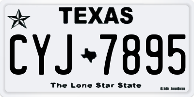 TX license plate CYJ7895