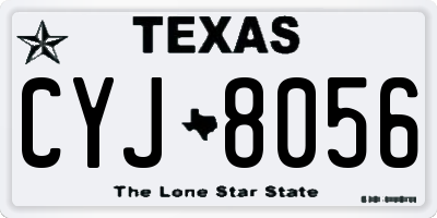 TX license plate CYJ8056